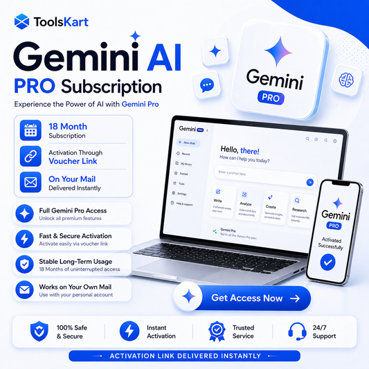 Google Gemini – 18 Month Subscription (Activation on Your Mail)